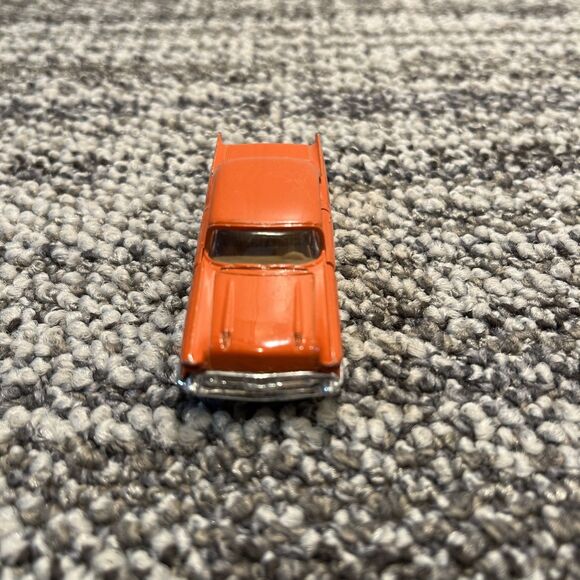 Pair (2) VTG Ertl Orange 57 Chevy Bel Air 1/64 Die-cast Car Open Doors Hong Kong - Picture 11 of 16